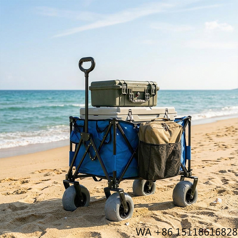 Outdoor Camping Wagon - Gerobak Pantai Lipat Berbahan Logam dengan