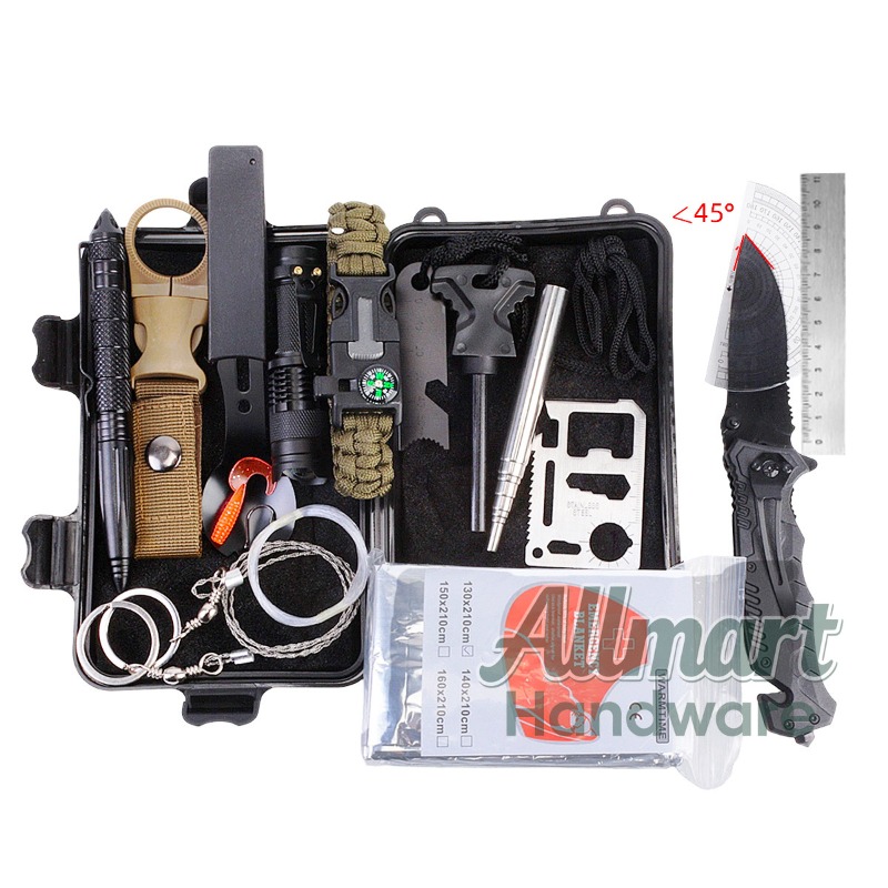 Outdoor Camping Box - Kotak alat bertahan hidup EDC portabel