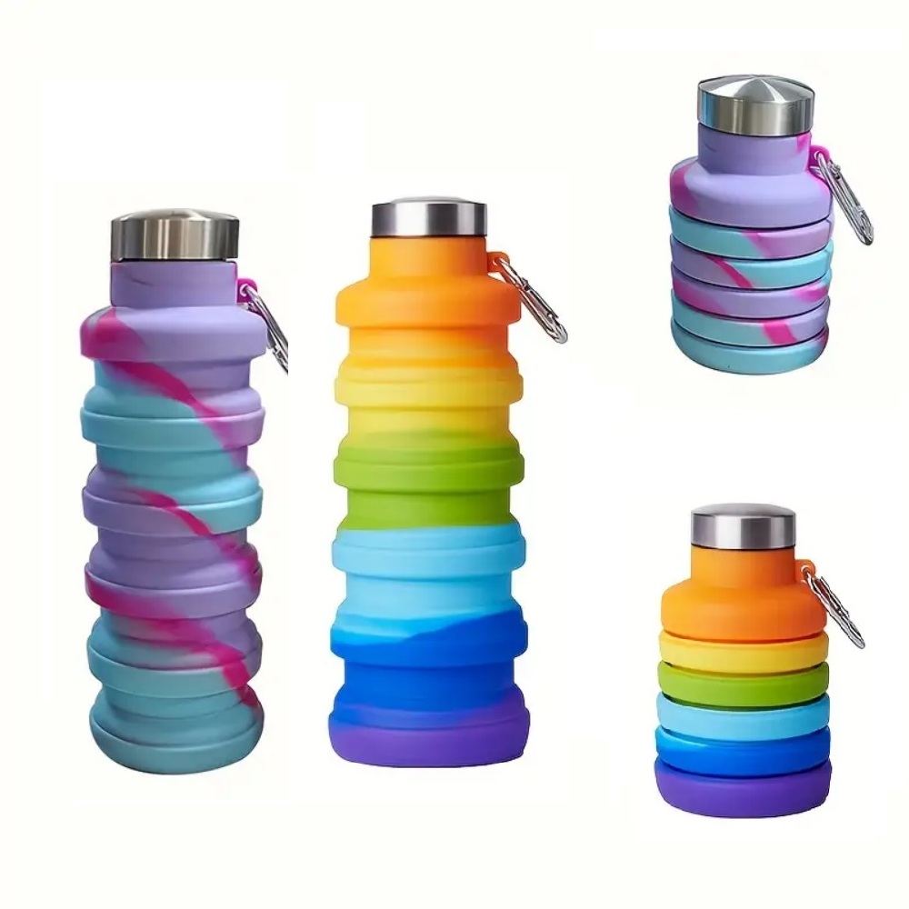 Collapsible Water Bottle - Botol Air Silikon Lipat 500Ml, Wadah