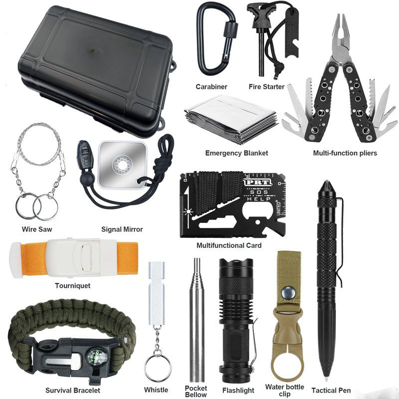 Outdoor Camping Kit - Perlengkapan Darurat Tahan Benturan Ringkas Portabel