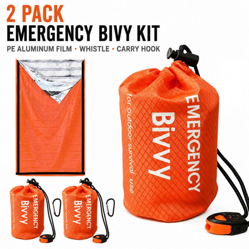 Bivvy Bag Emergency - 2 Paket Kantong Tidur Darurat, Kantong