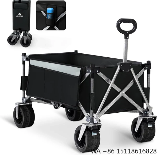 Outdoor Camping Wagon - Gerobak Camping Lipat Portabel, Troli Utilitas