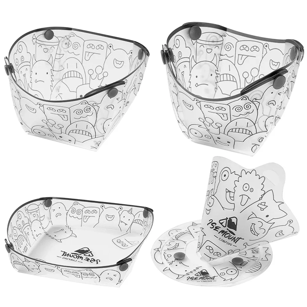 Collapsible Water Bottle - PP alat makan lipat portabel, Set