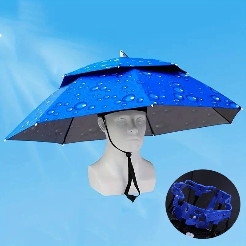 Outdoor Camping Hat - Topi Payung Pancing Lipat Dua Lapis