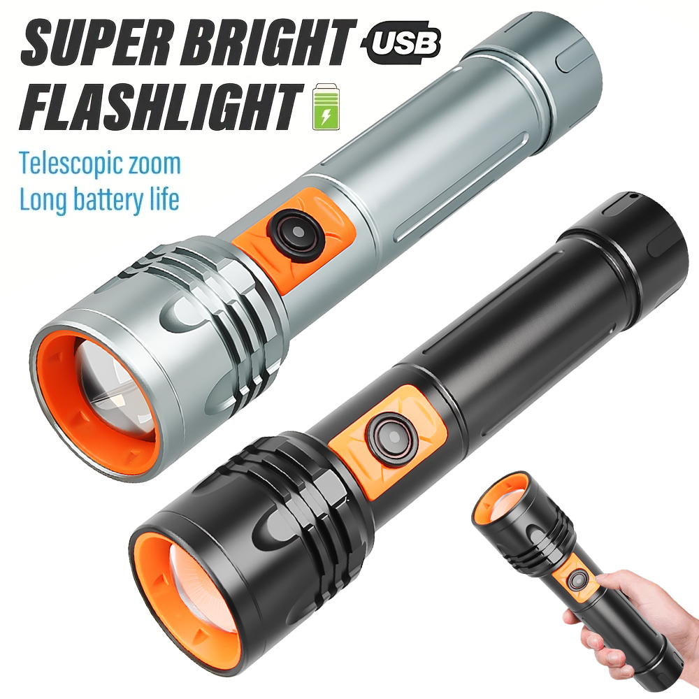 Outdoor Camping And Fishing - Senter LED Daya Tinggi Senter USB