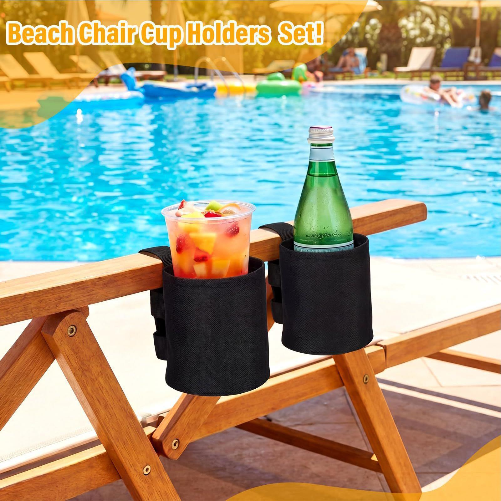 Outdoor Camping Recliner Chairs - Penyangga Botol Air Universal, Sarung Gelas