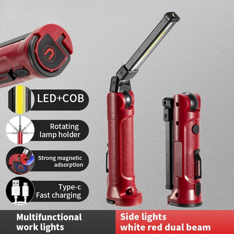 Outdoor Camping Adventure Lamp - Lampu Kerja LED COB Senter Lipat