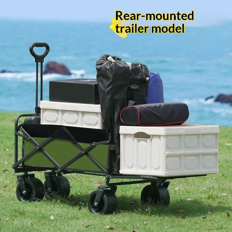 Outdoor Camping Wagon - Gerobak Utilitas Camping Roda Empat Lipat