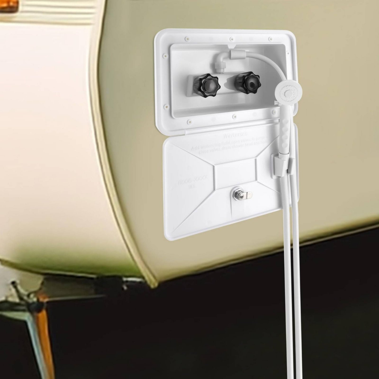 Outdoor Camping Box - Kotak Shower Eksterior RV Kompak, Perlengkapan