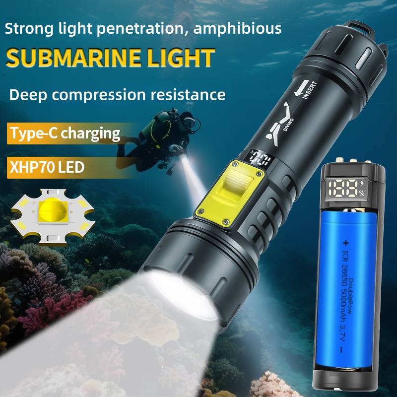 Outdoor Camping And Fishing - Senter Selam XHP70 Baru IPX8 Casing