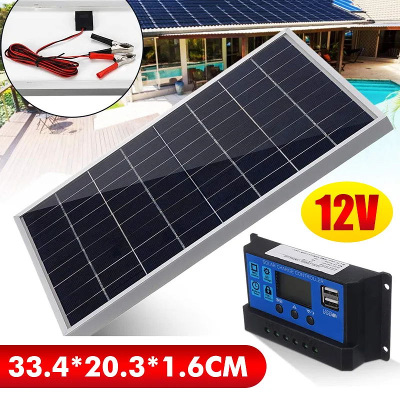 Outdoor Camping Van - Kit Panel Surya 50W Pengisi Daya