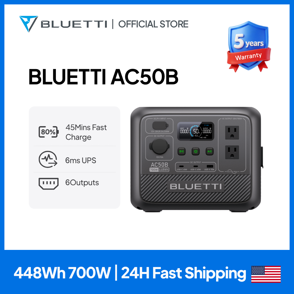 Outdoor Camping Kit - BLUETTI AC50B Pembangkit Listrik Portabel 700W