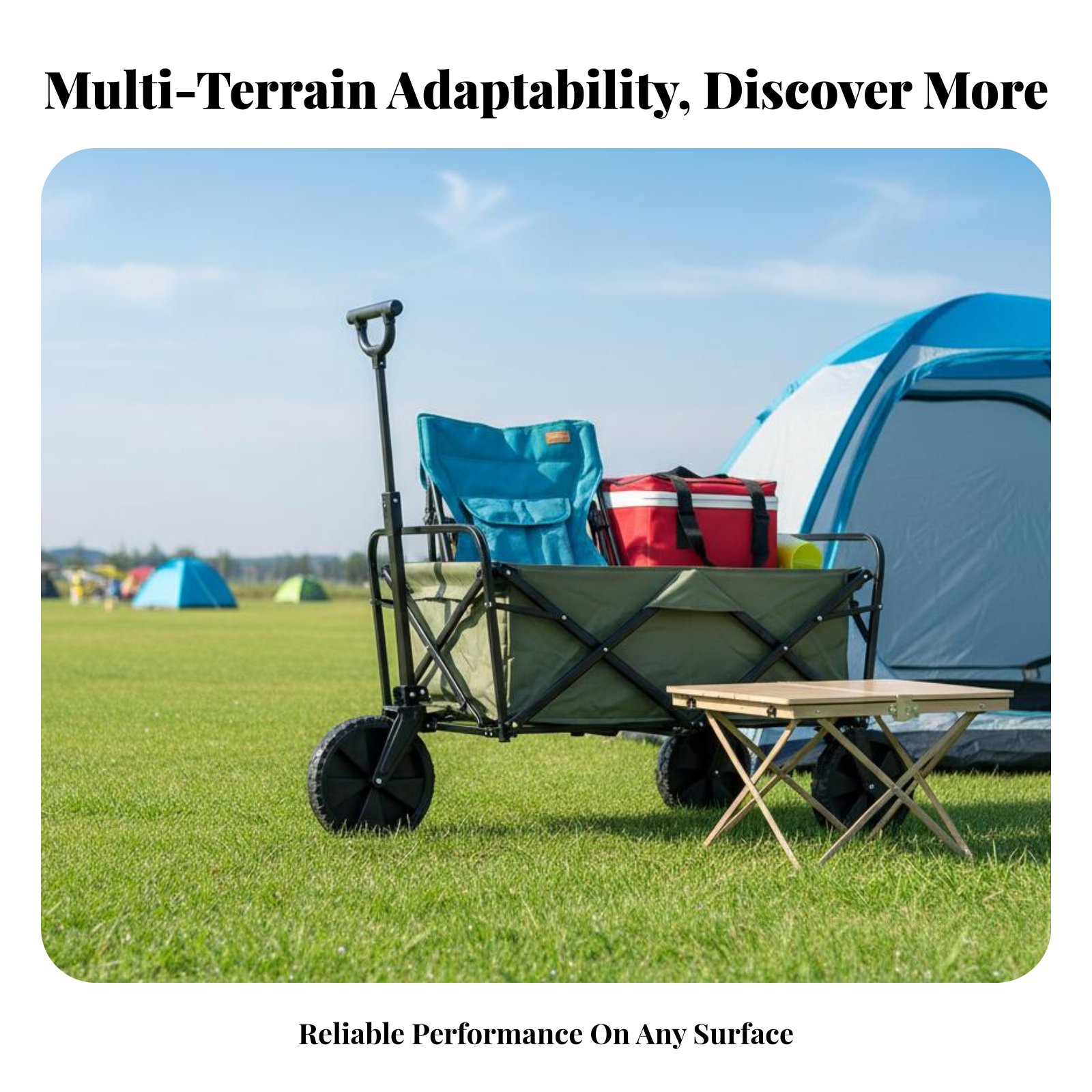 Outdoor Camping Wagon - Roda Gerobak Camping Multi-Terrain Roda Gerobak