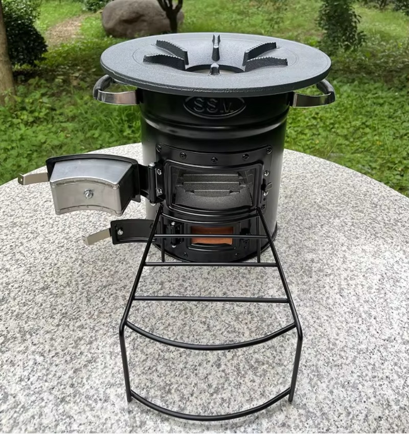 Outdoor Camping Stove - 【Populer】Kompor Roket Pembakar Kayu Bakar Dua