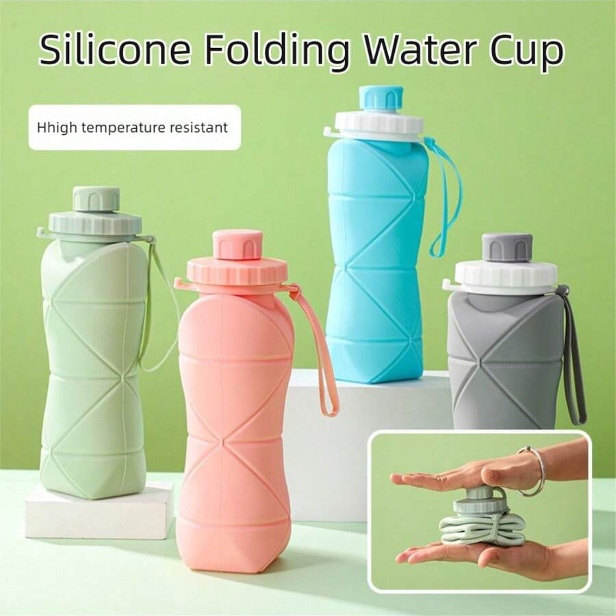 Collapsible Water Bottle - 1 Buah Cangkir Silikon Besar Dapat