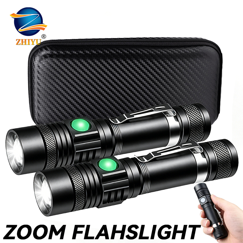 Outdoor Camping Adventure Lamp - Senter LED T6 Isi Ulang, Senter