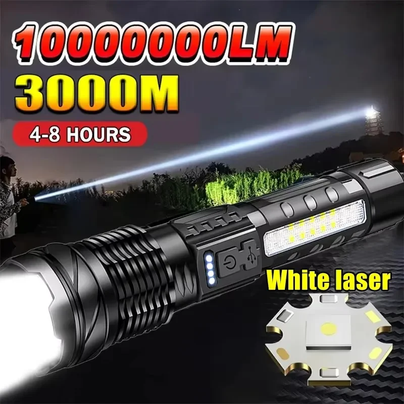 Outdoor Camping Adventure Lamp - Senter LED Kuat dengan Tampilan Baterai,