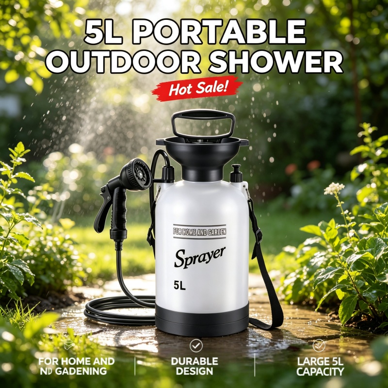Outdoor Camping Water Tank - Botol Semprot Tekanan Manual 5L untuk