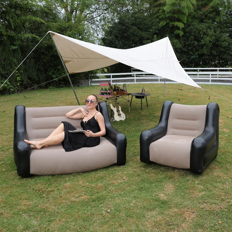 Kasur Angin Sofa Tiup Kursi Ti - Outdoor Camping Inflatable Tent ulasan dan harga