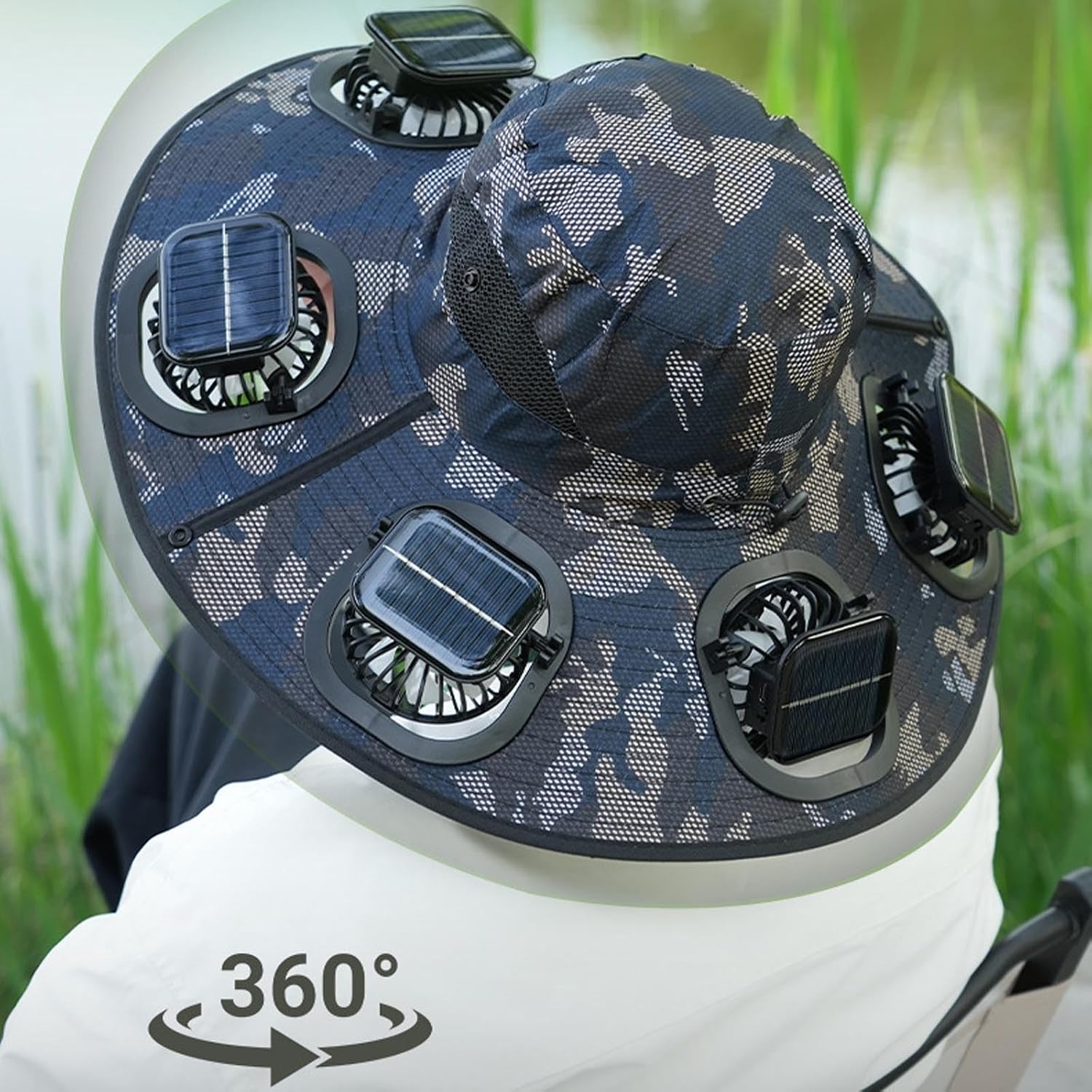 Topi Visor 6 Kipas Pendingin M - Outdoor Camping Hat ulasan dan harga