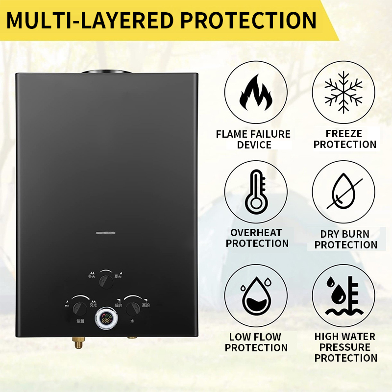 Pemanas Air Gas Instan 16L/18L - Outdoor Camping Water Heater ulasan dan harga
