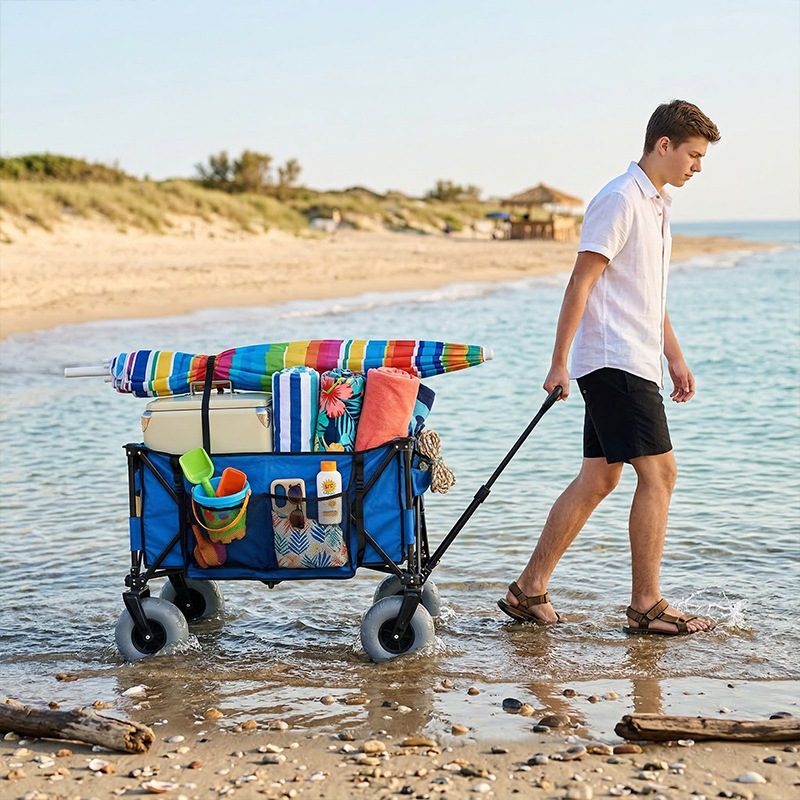 Gerobak Pantai Lipat Berbahan  - Outdoor Camping Wagon ulasan dan harga