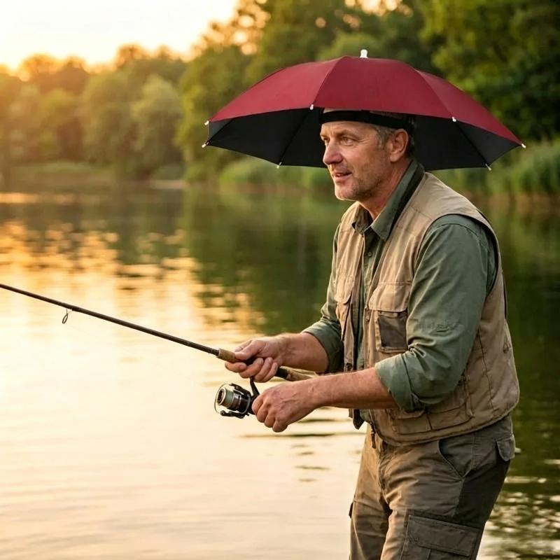 Topi Payung Lipat Anti UV Taha - Outdoor Camping Hat ulasan dan harga