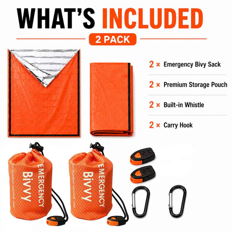 2 Paket Kantong Tidur Darurat, - Bivvy Bag Emergency ulasan dan harga