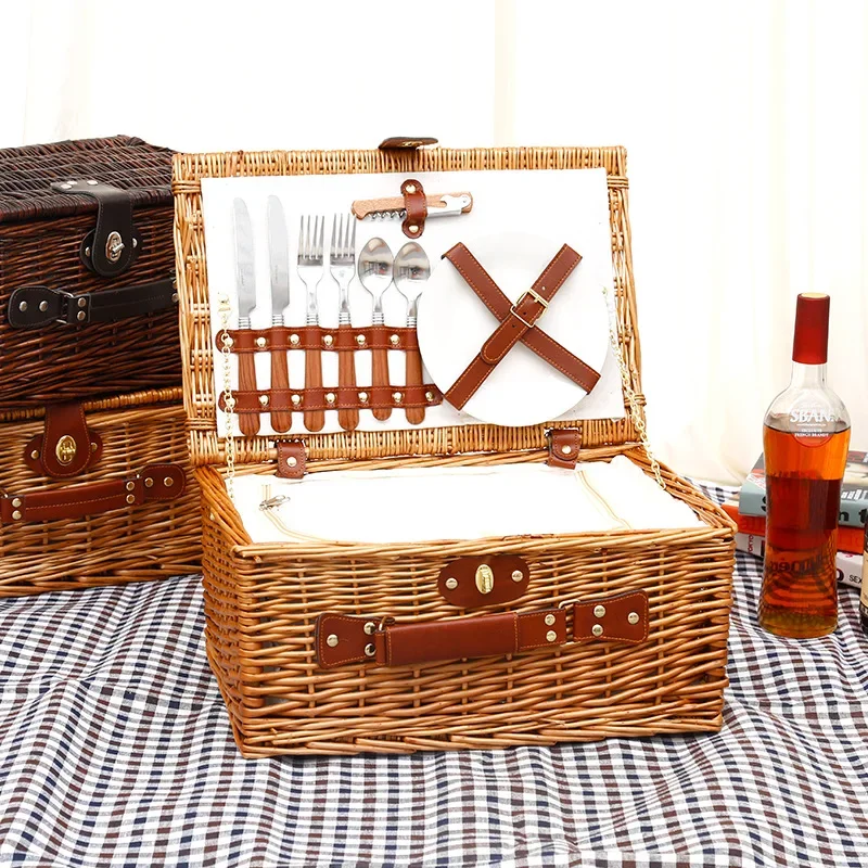 Keranjang Piknik Keluarga, Ker - Outdoor Camping Box ulasan dan harga