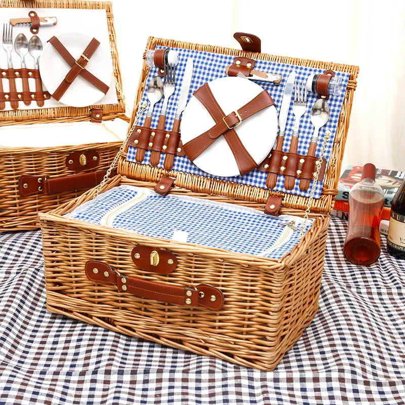 Keranjang Piknik Keluarga, Ker - Outdoor Camping Box ulasan dan harga