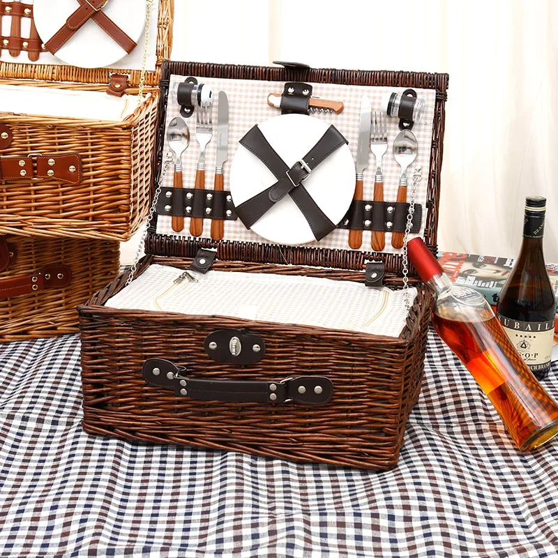 Keranjang Piknik Keluarga, Ker - Outdoor Camping Box ulasan dan harga