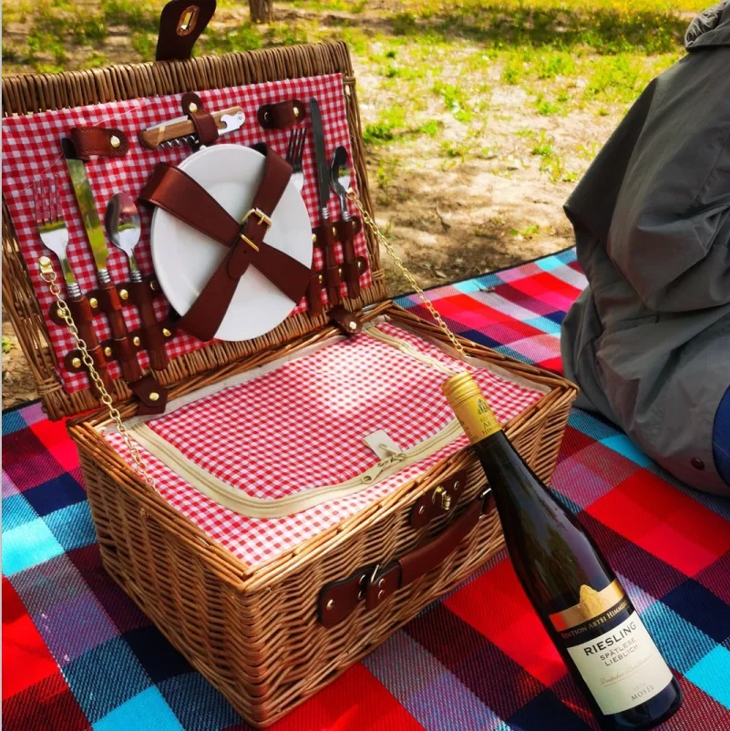 Keranjang Piknik Keluarga, Ker - Outdoor Camping Box ulasan dan harga