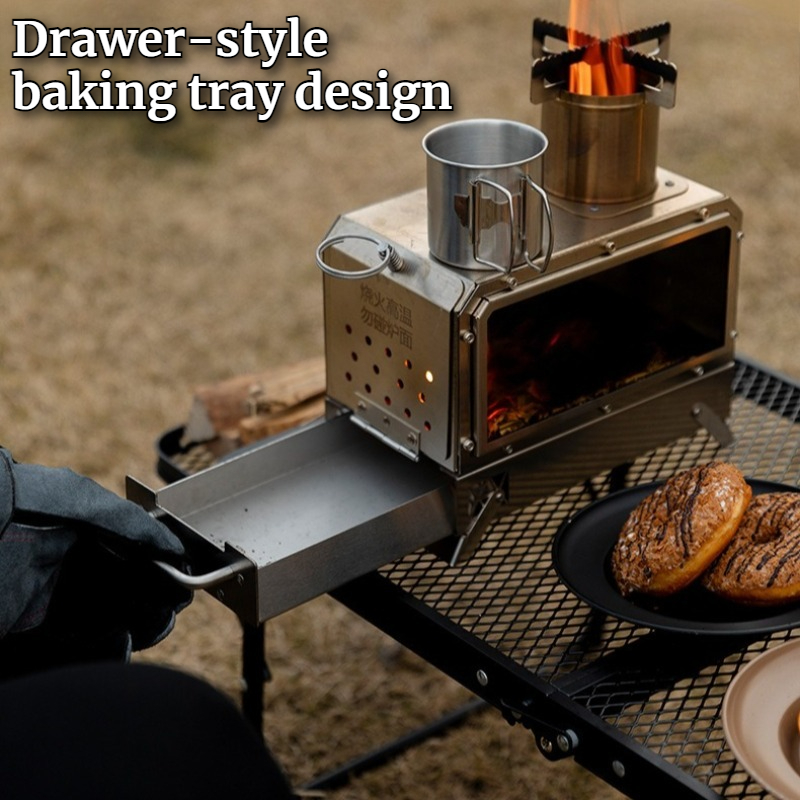 Kompor Kayu Bakar Persegi Stai - Outdoor Camping Stove ulasan dan harga