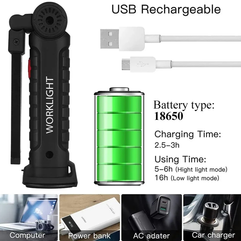 Senter LED COB Portabel Lampu  - Outdoor Camping Adventure Lamp ulasan dan harga