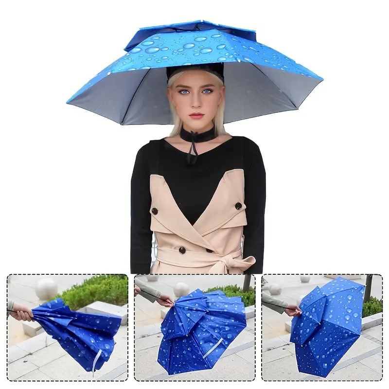 Topi Payung Pancing Lipat Dua  - Outdoor Camping Hat ulasan dan harga