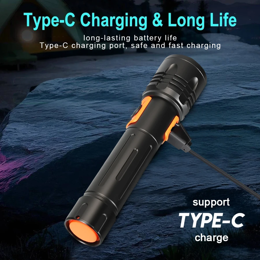 Senter LED Daya Tinggi Senter  - Outdoor Camping And Fishing ulasan dan harga