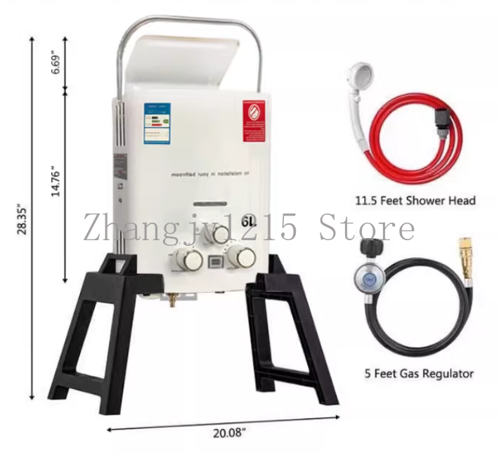 Pemanas Air Tanpa Tangki Gas L - Outdoor Camping Water Heater ulasan dan harga