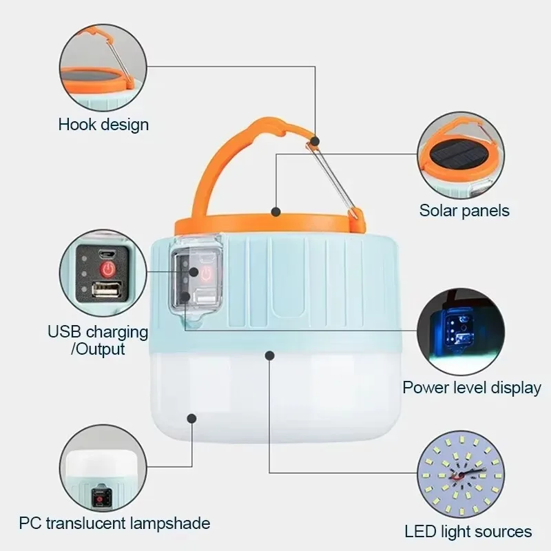 Lampu Camping Tenaga Surya LED - Outdoor Camping And Fishing ulasan dan harga