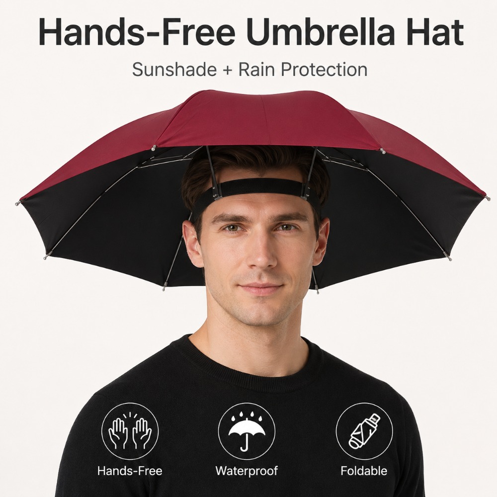 Topi Payung Lipat Tahan Air Be - Outdoor Camping Hat ulasan dan harga