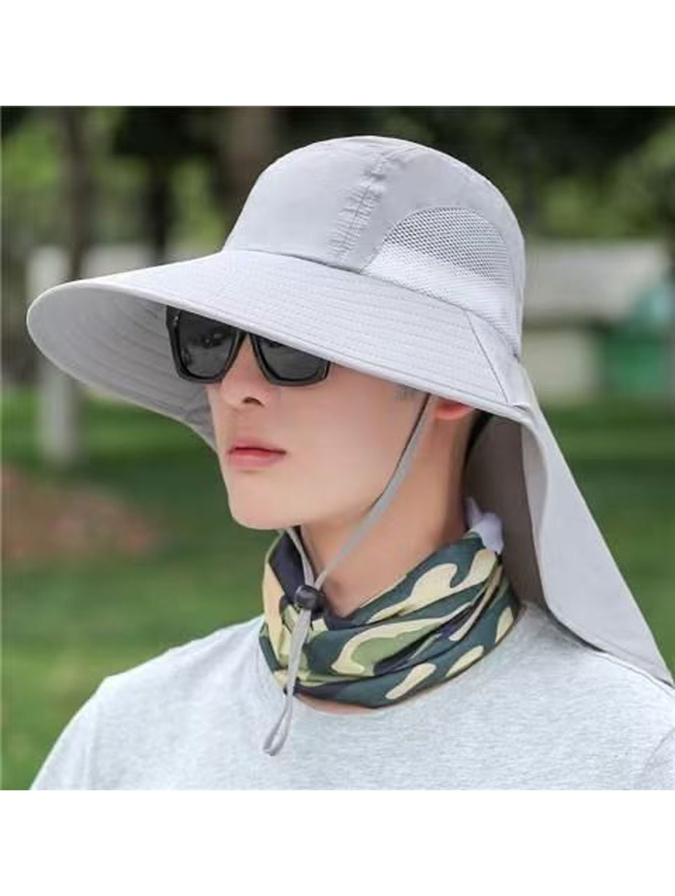 Topi selendang anti sinar mata - Outdoor Camping Hat ulasan dan harga