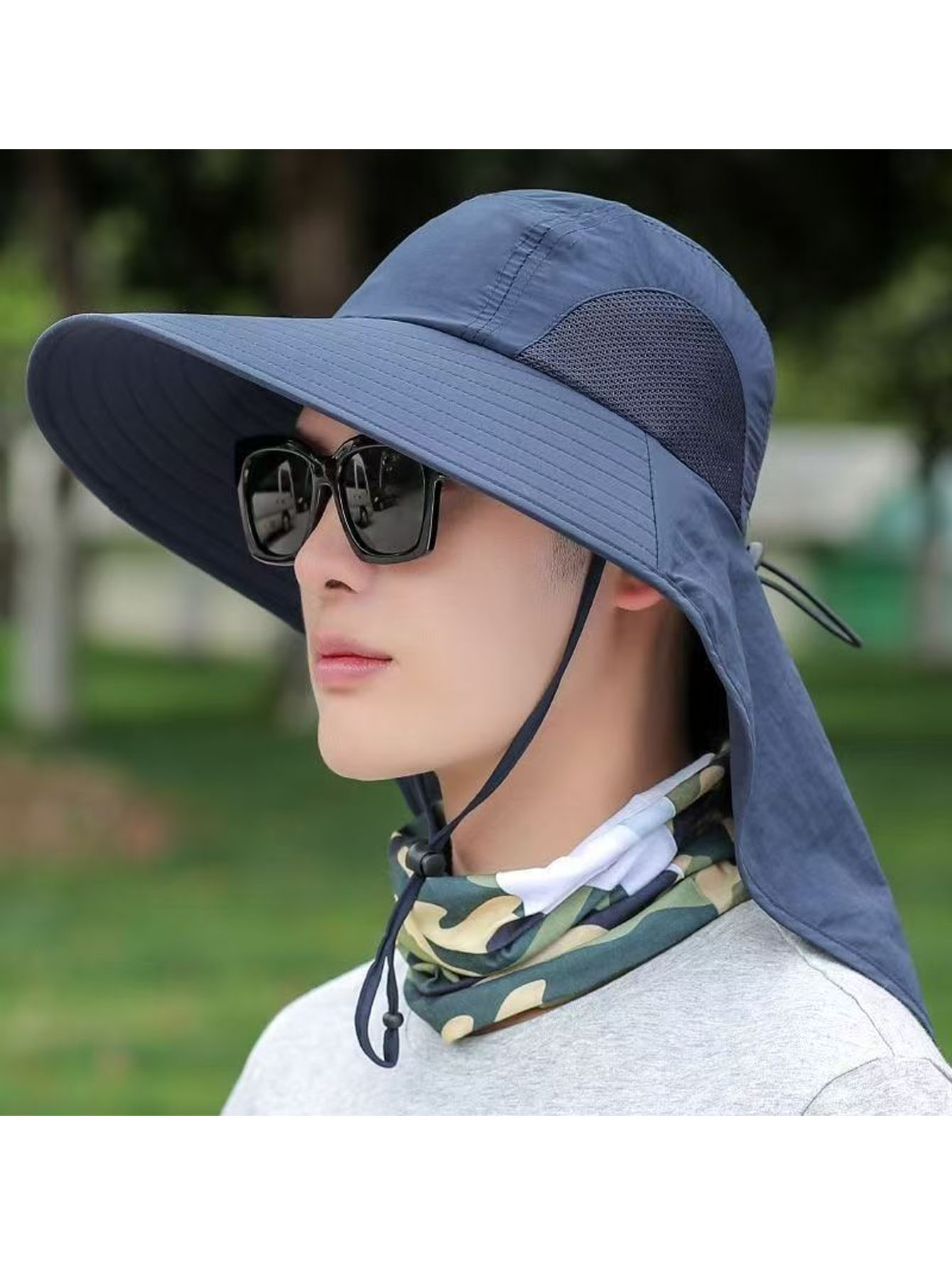 Topi selendang anti sinar mata - Outdoor Camping Hat ulasan dan harga