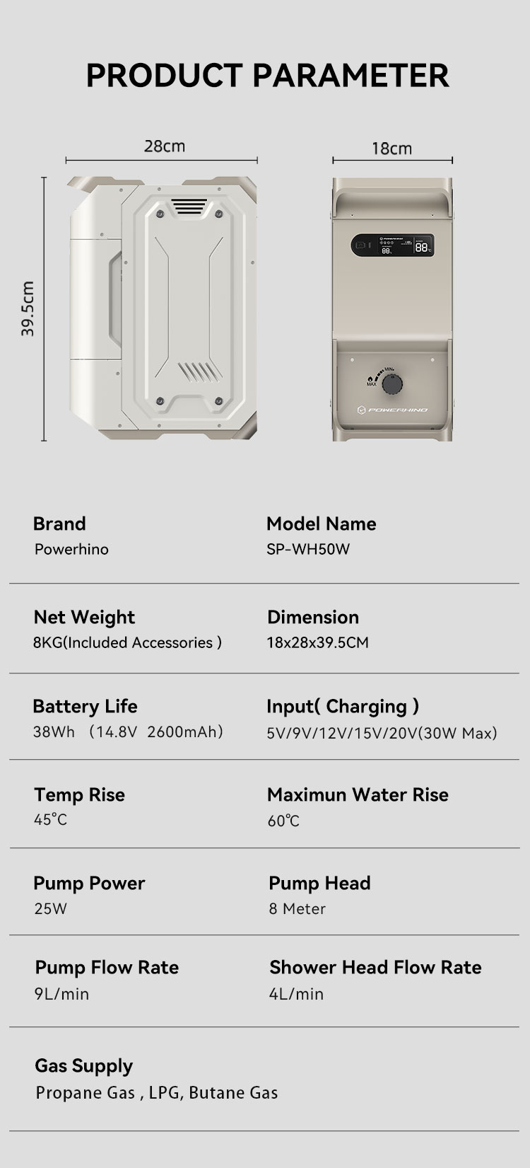 Pemanas Air Panas Portabel Gas - Outdoor Camping Water Heater ulasan dan harga