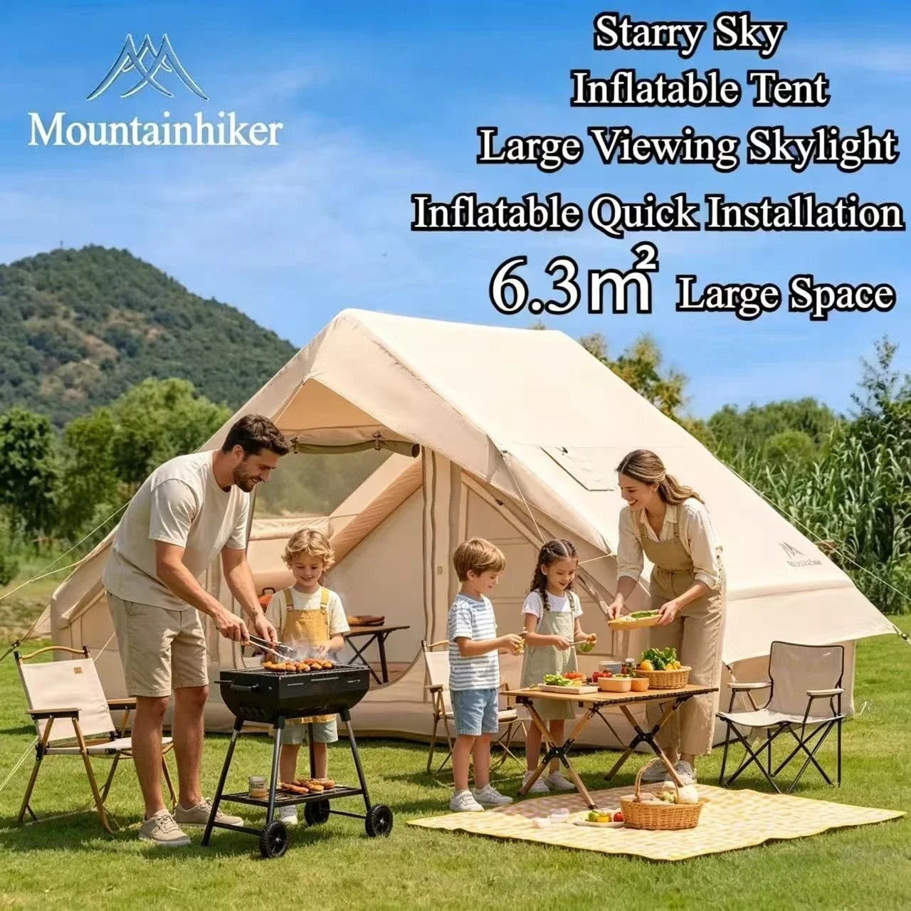 Tenda Tiup MOUNTAINHIKER Extra - Outdoor Camping Inflatable Tent ulasan dan harga