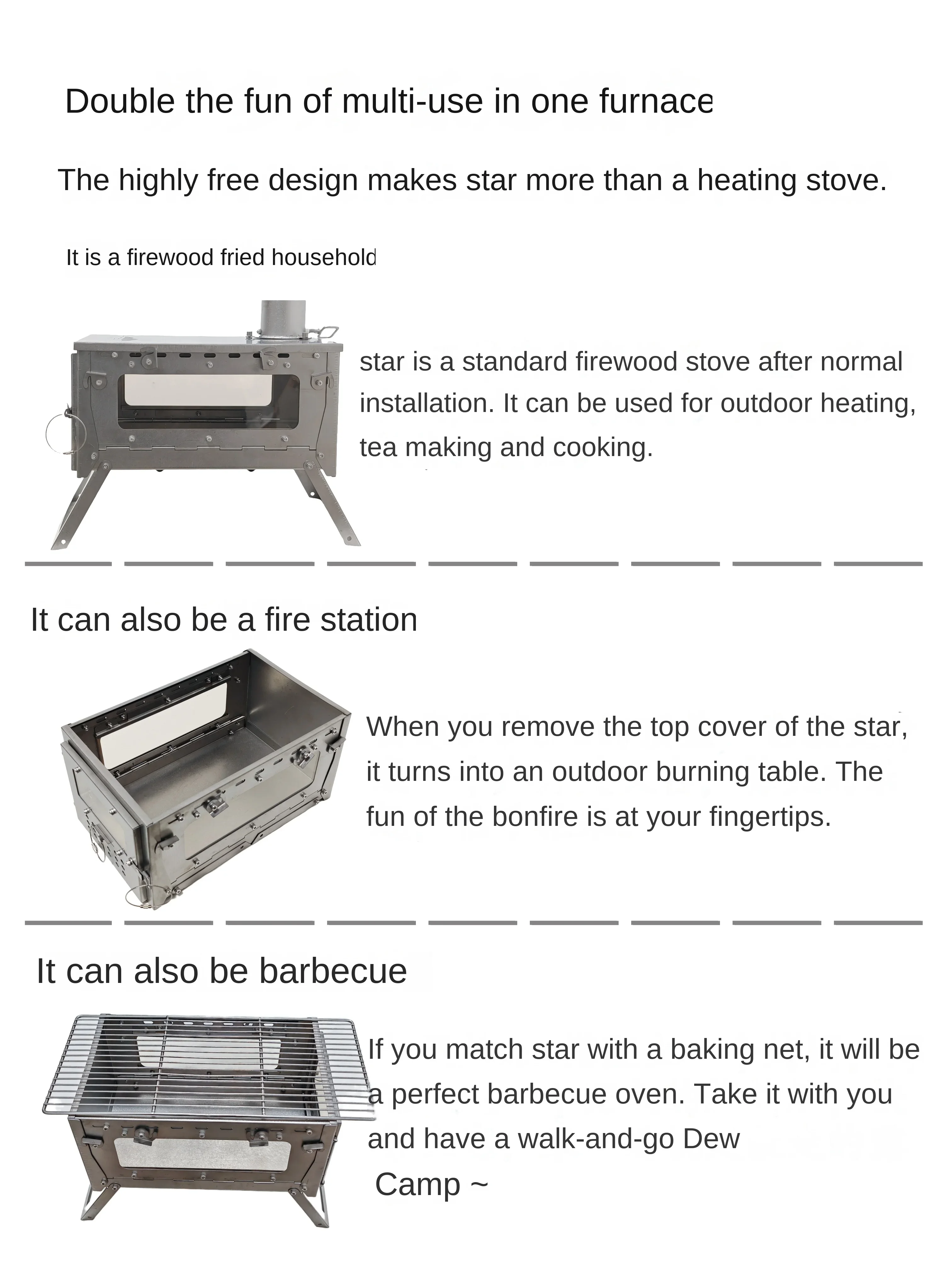 WT Star Ti kompor pemanas lipa - Outdoor Camping Heater For Tent ulasan dan harga