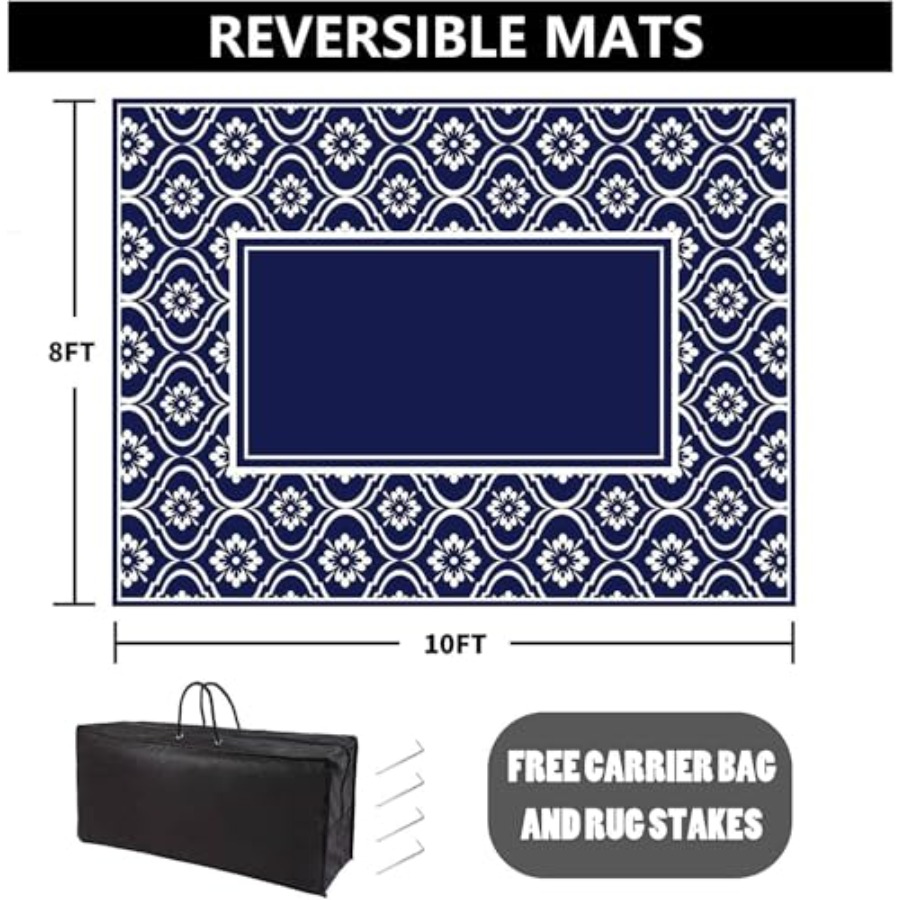 Karpet Luar Ruangan 8x10 kaki  - Outdoor Camping Rugs 8X10 ulasan dan harga