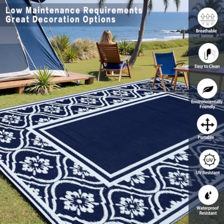 Karpet Luar Ruangan 8x10 kaki  - Outdoor Camping Rugs 8X10 ulasan dan harga