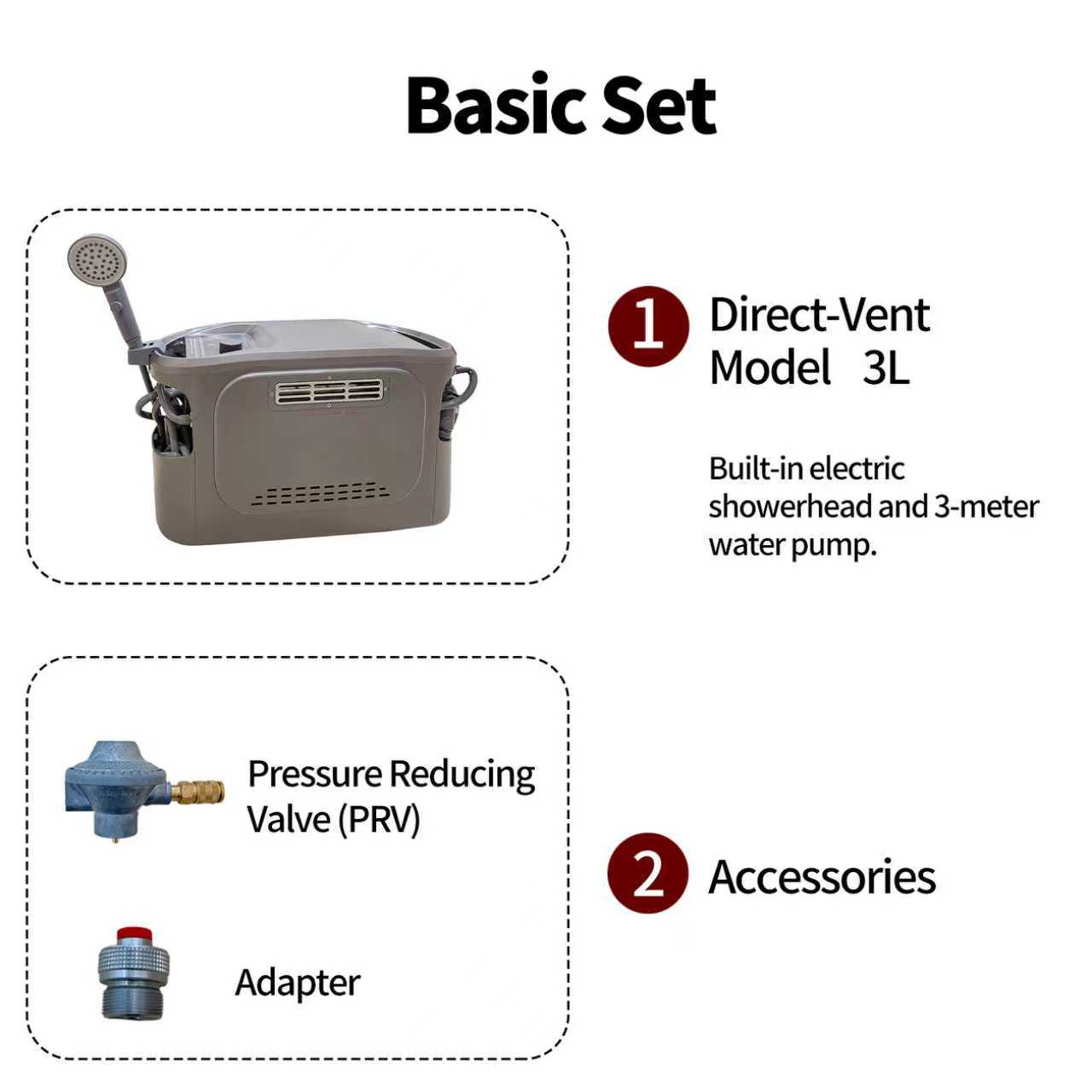 Pemanas Air Gas Portabel Dual  - Outdoor Camping Water Heater ulasan dan harga