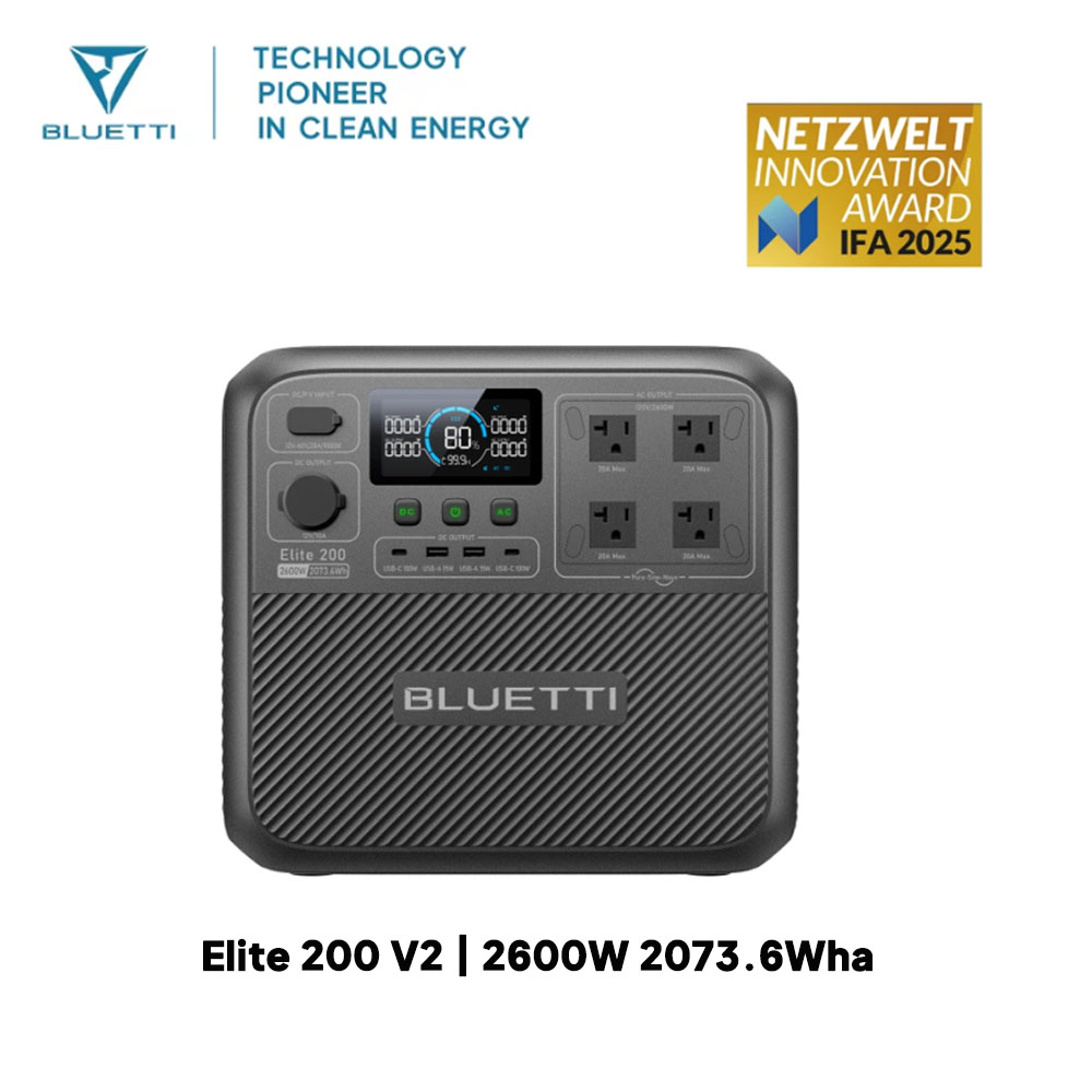 【Renew】BLUETTI Elite 200 V2 St - Outdoor Camping Kit ulasan dan harga