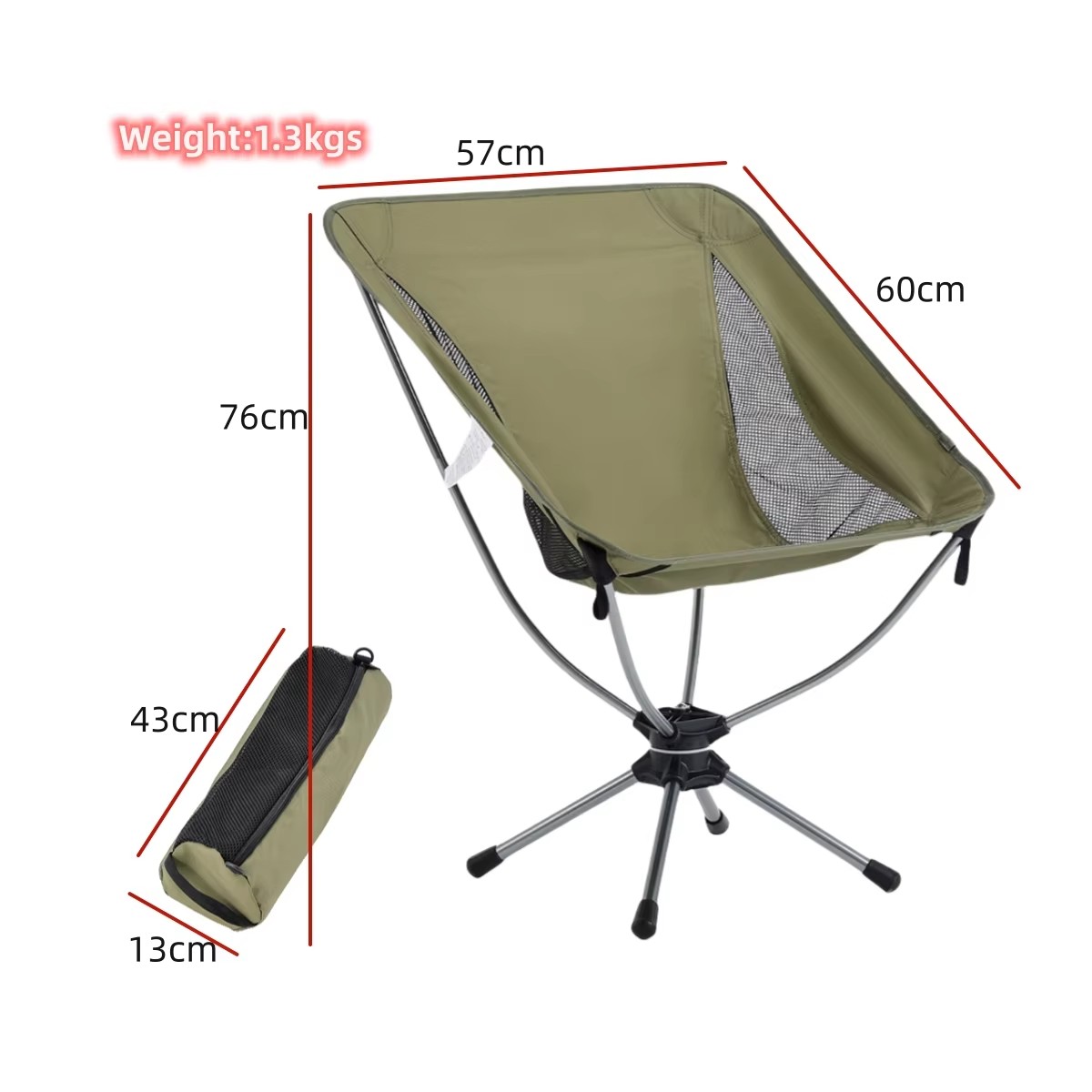 Kursi Lipat Portabel Aluminium - Outdoor Camping Recliner Chairs ulasan dan harga
