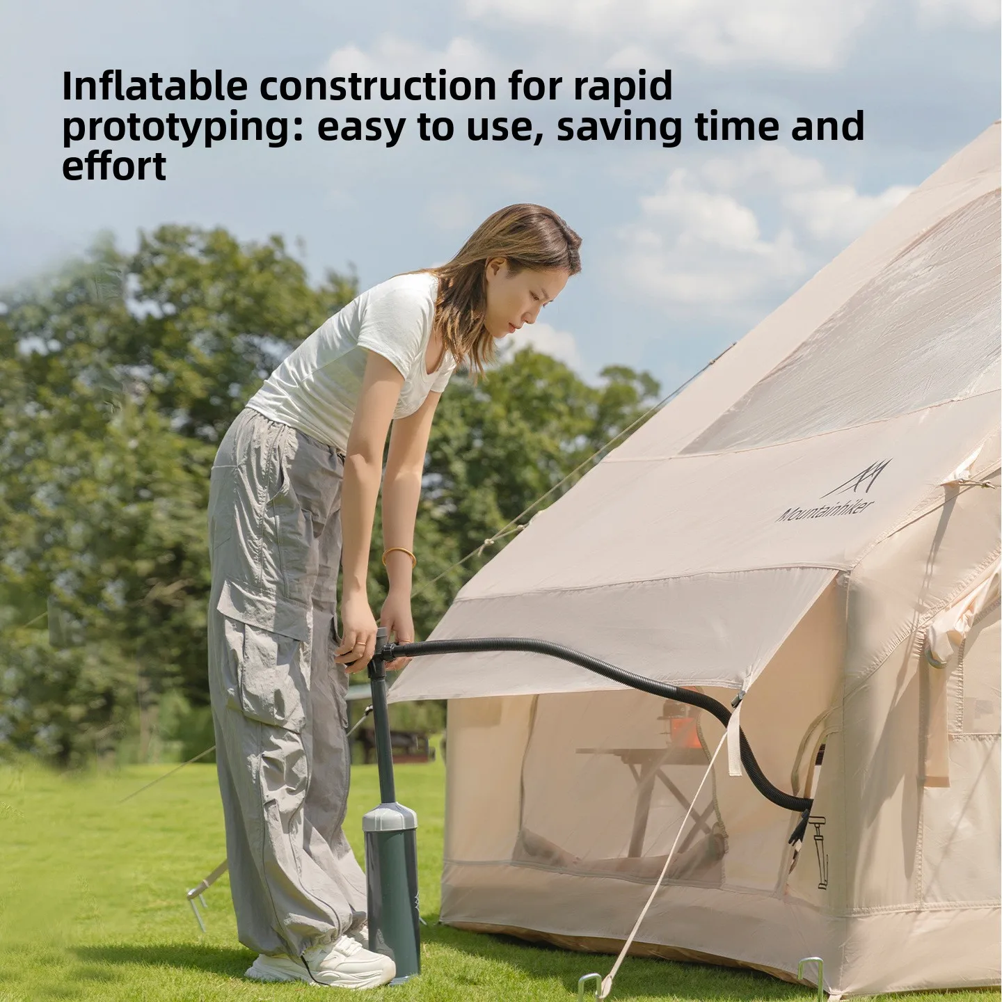 Tenda Tiup MOUNTAINHIKER Hitam - Outdoor Camping Inflatable Tent ulasan dan harga